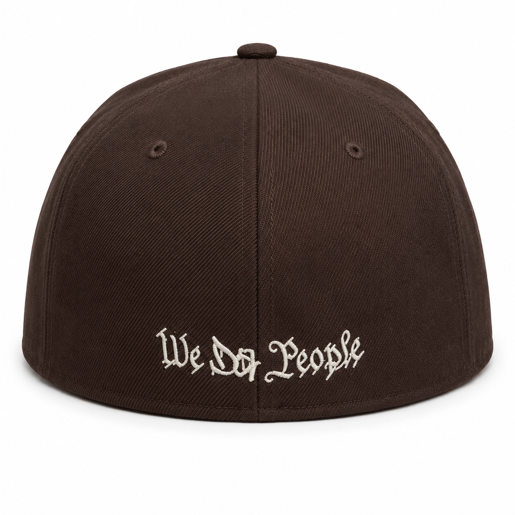 “W” Fitted Hat Brown (Puffy Embroidery Edition)