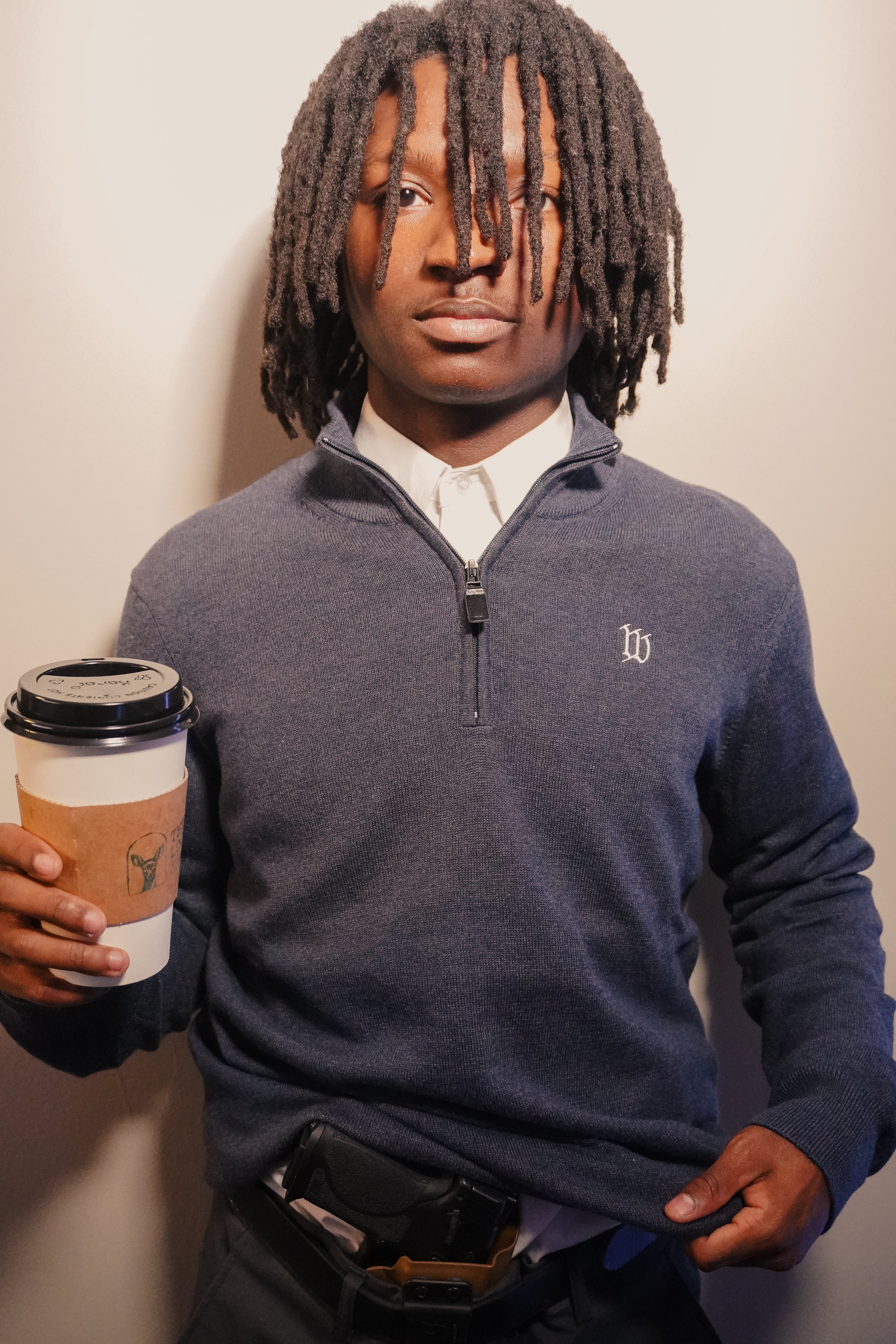 W Quarter-Zip Sweater